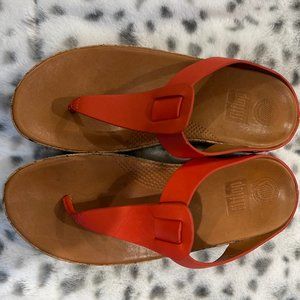 FITFLOP ORANGE LEATHER SIZE 7